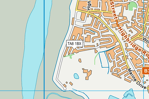 TA8 1BX map - OS VectorMap District (Ordnance Survey)