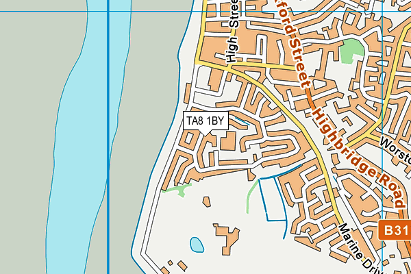 TA8 1BY map - OS VectorMap District (Ordnance Survey)