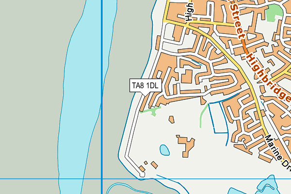TA8 1DL map - OS VectorMap District (Ordnance Survey)