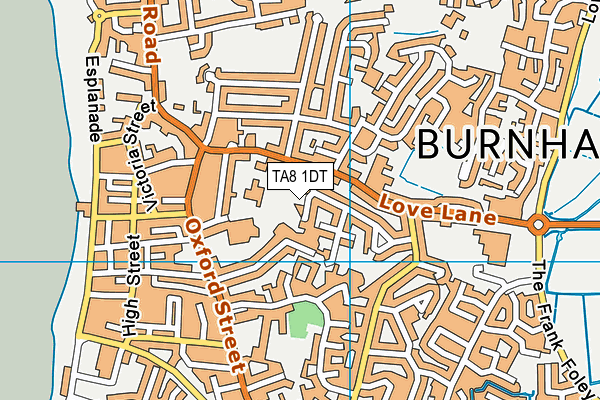 TA8 1DT map - OS VectorMap District (Ordnance Survey)