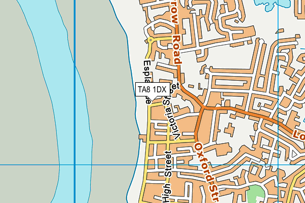 TA8 1DX map - OS VectorMap District (Ordnance Survey)