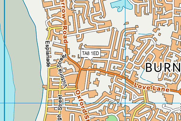 TA8 1ED map - OS VectorMap District (Ordnance Survey)