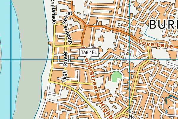 TA8 1EL map - OS VectorMap District (Ordnance Survey)