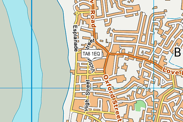 TA8 1EQ map - OS VectorMap District (Ordnance Survey)