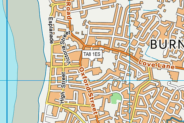 TA8 1ES map - OS VectorMap District (Ordnance Survey)