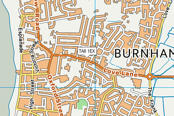 TA8 1EX map - OS VectorMap District (Ordnance Survey)