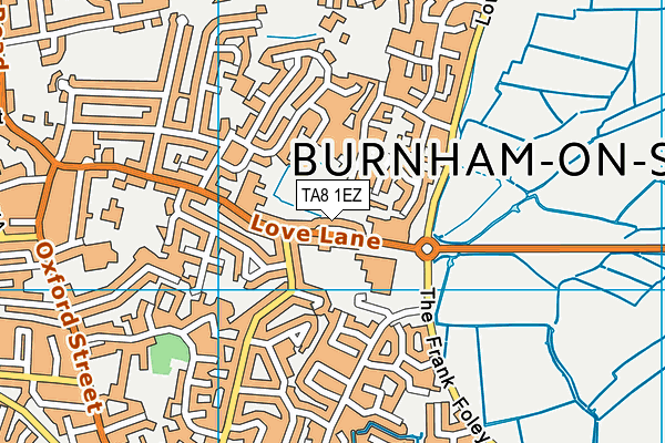 TA8 1EZ map - OS VectorMap District (Ordnance Survey)