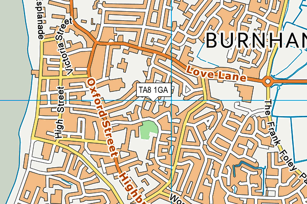 TA8 1GA map - OS VectorMap District (Ordnance Survey)