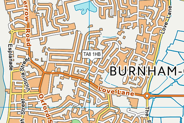 TA8 1HB map - OS VectorMap District (Ordnance Survey)