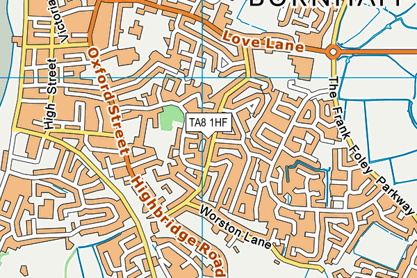 TA8 1HF map - OS VectorMap District (Ordnance Survey)