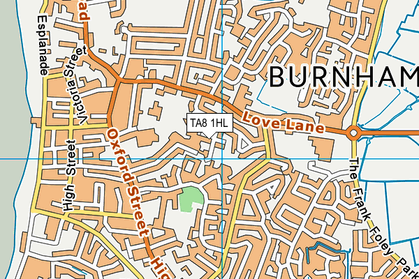 TA8 1HL map - OS VectorMap District (Ordnance Survey)