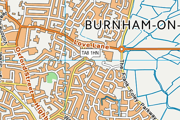 TA8 1HN map - OS VectorMap District (Ordnance Survey)