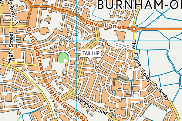 TA8 1HP map - OS VectorMap District (Ordnance Survey)