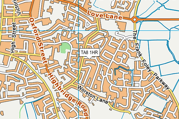 TA8 1HR map - OS VectorMap District (Ordnance Survey)