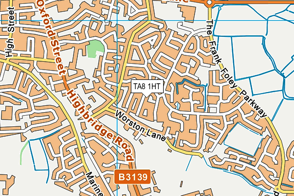 TA8 1HT map - OS VectorMap District (Ordnance Survey)