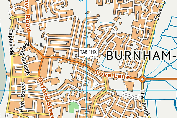 TA8 1HX map - OS VectorMap District (Ordnance Survey)