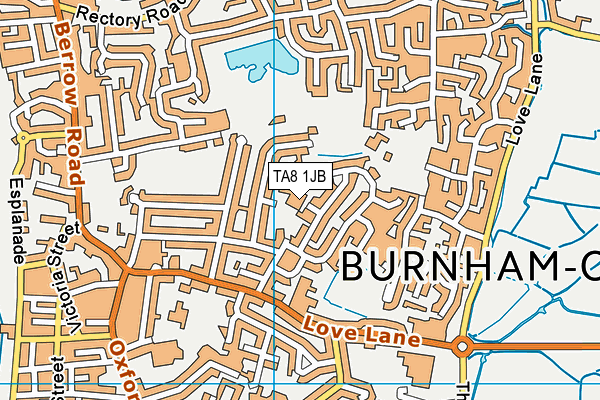 TA8 1JB map - OS VectorMap District (Ordnance Survey)