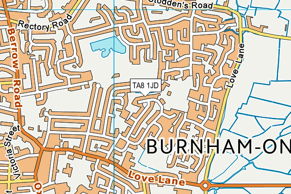 Burnham-On-Sea Community Infant School map (TA8 1JD) - OS VectorMap District (Ordnance Survey)
