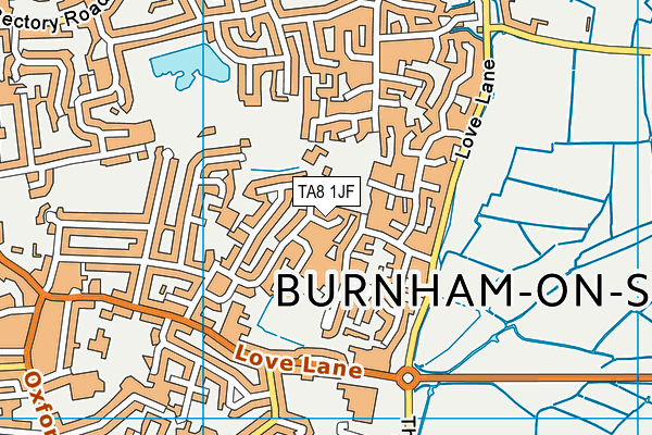 TA8 1JF map - OS VectorMap District (Ordnance Survey)