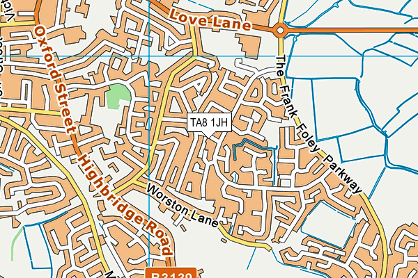 TA8 1JH map - OS VectorMap District (Ordnance Survey)