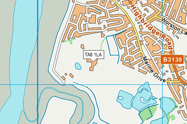 TA8 1LA map - OS VectorMap District (Ordnance Survey)