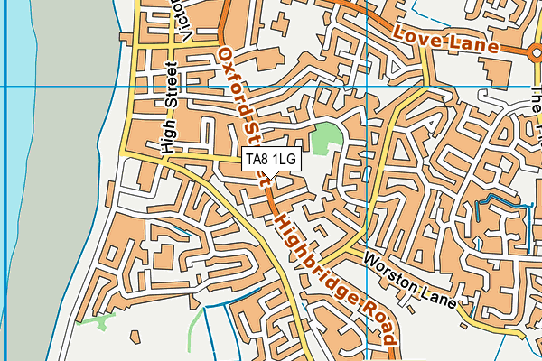 St Josephs Catholic Primary School And Nursery map (TA8 1LG) - OS VectorMap District (Ordnance Survey)