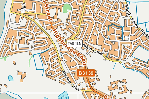 TA8 1LN map - OS VectorMap District (Ordnance Survey)