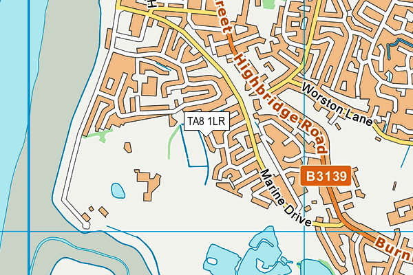 TA8 1LR map - OS VectorMap District (Ordnance Survey)
