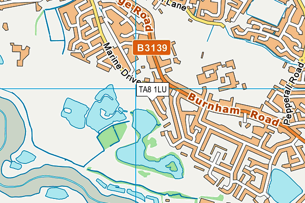 TA8 1LU map - OS VectorMap District (Ordnance Survey)