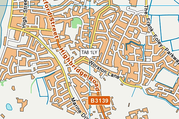 TA8 1LY map - OS VectorMap District (Ordnance Survey)