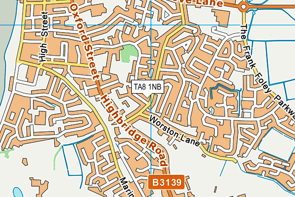 TA8 1NB map - OS VectorMap District (Ordnance Survey)