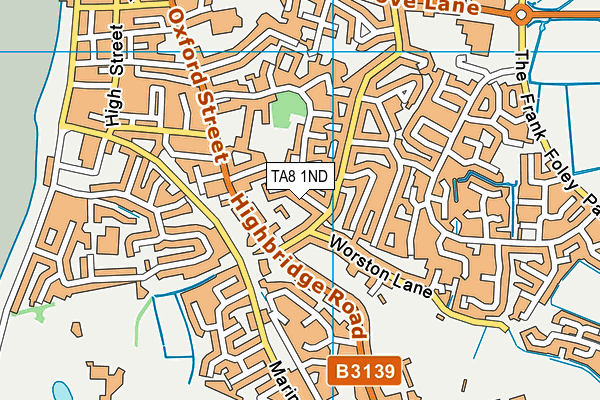 TA8 1ND map - OS VectorMap District (Ordnance Survey)