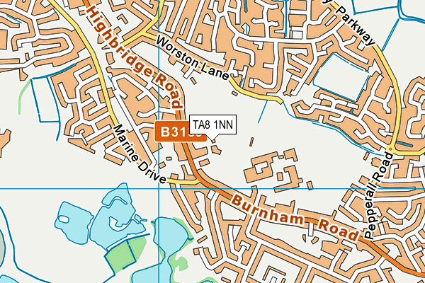 Burnham United map (TA8 1NN) - OS VectorMap District (Ordnance Survey)