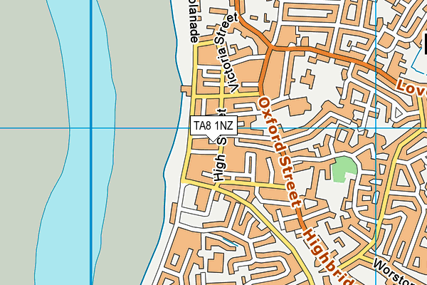 TA8 1NZ map - OS VectorMap District (Ordnance Survey)