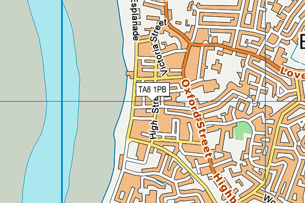 TA8 1PB map - OS VectorMap District (Ordnance Survey)