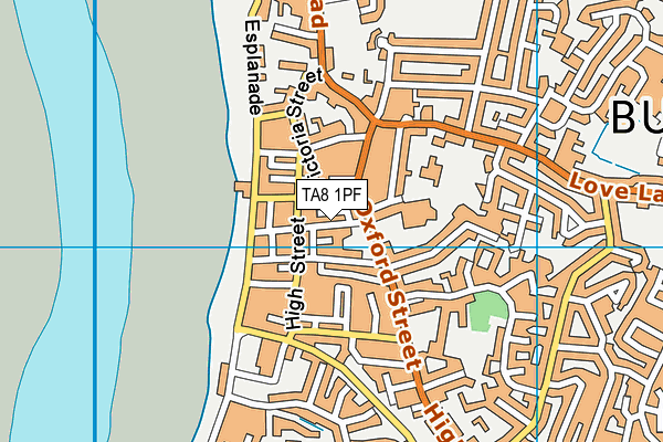 TA8 1PF map - OS VectorMap District (Ordnance Survey)