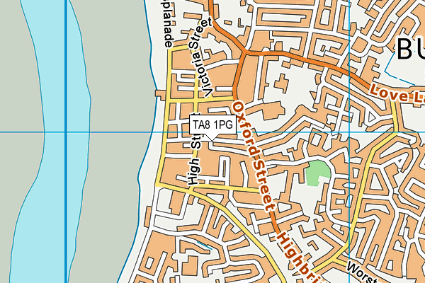 TA8 1PG map - OS VectorMap District (Ordnance Survey)