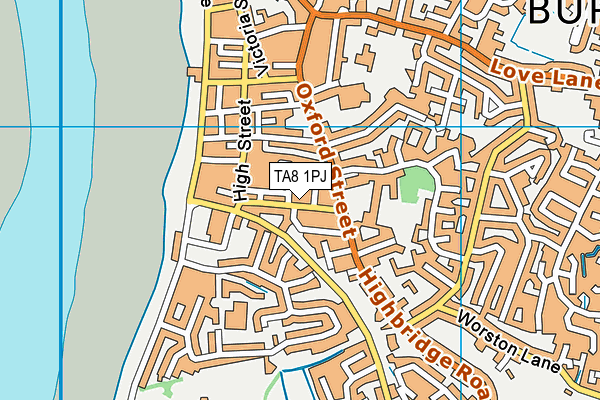 TA8 1PJ map - OS VectorMap District (Ordnance Survey)