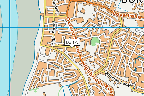 TA8 1PL map - OS VectorMap District (Ordnance Survey)