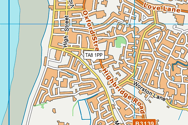 TA8 1PP map - OS VectorMap District (Ordnance Survey)