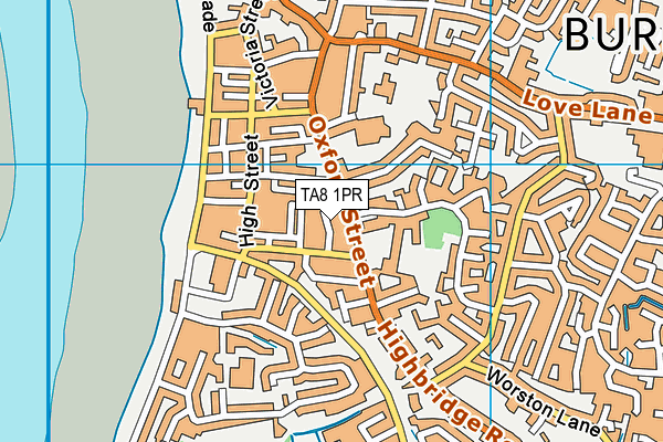 TA8 1PR map - OS VectorMap District (Ordnance Survey)