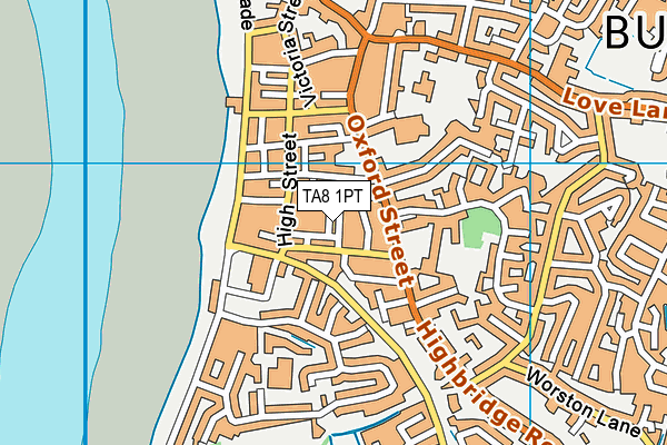 TA8 1PT map - OS VectorMap District (Ordnance Survey)