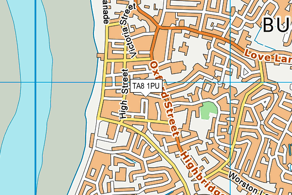TA8 1PU map - OS VectorMap District (Ordnance Survey)