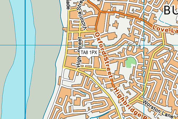 TA8 1PX map - OS VectorMap District (Ordnance Survey)