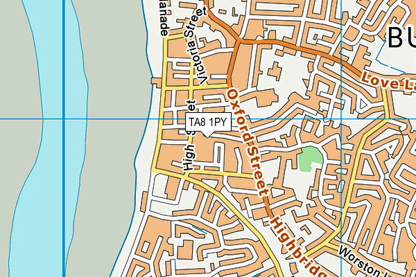 TA8 1PY map - OS VectorMap District (Ordnance Survey)