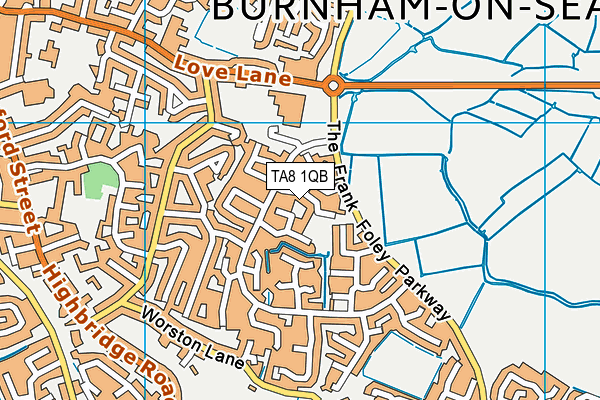 TA8 1QB map - OS VectorMap District (Ordnance Survey)