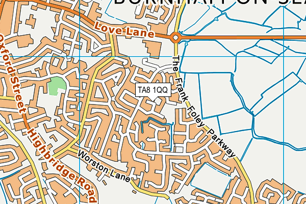 TA8 1QQ map - OS VectorMap District (Ordnance Survey)