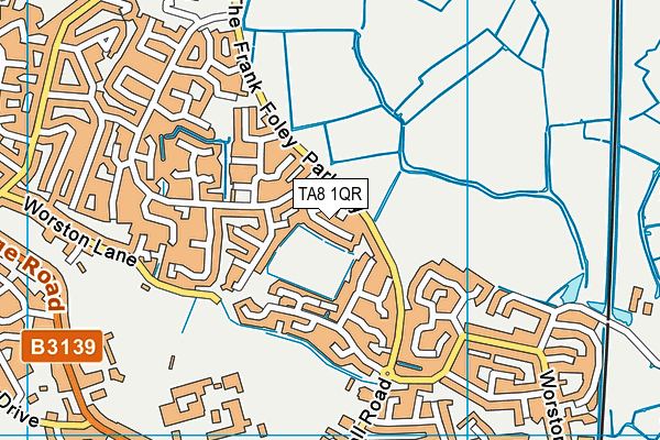 TA8 1QR map - OS VectorMap District (Ordnance Survey)