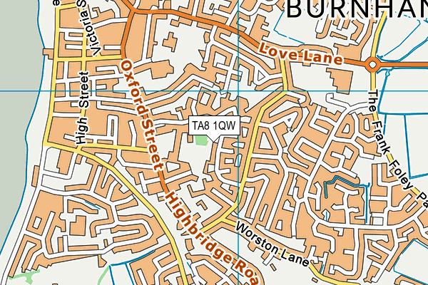 TA8 1QW map - OS VectorMap District (Ordnance Survey)