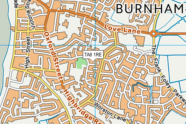 TA8 1RE map - OS VectorMap District (Ordnance Survey)